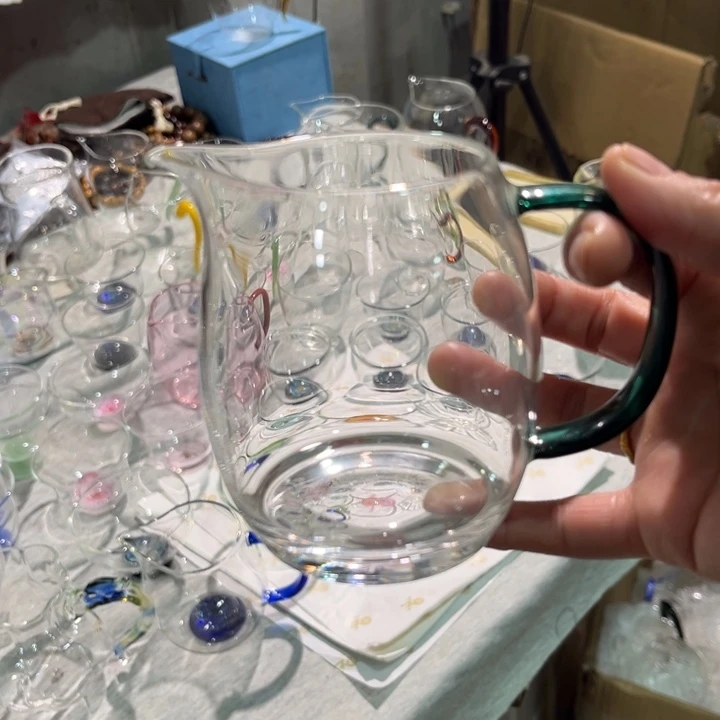 手工艺品玻璃橙然墨绿