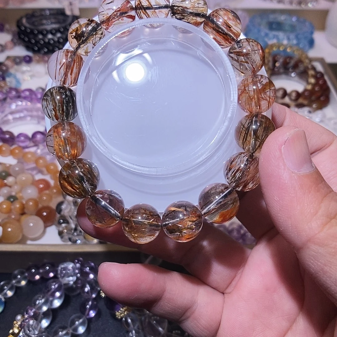 未镶嵌水晶手链黑金超12.5mm