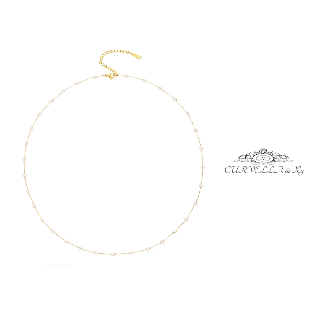 钛钢项链 【晚妆系列--满天星】简约时尚设计感加长款项链