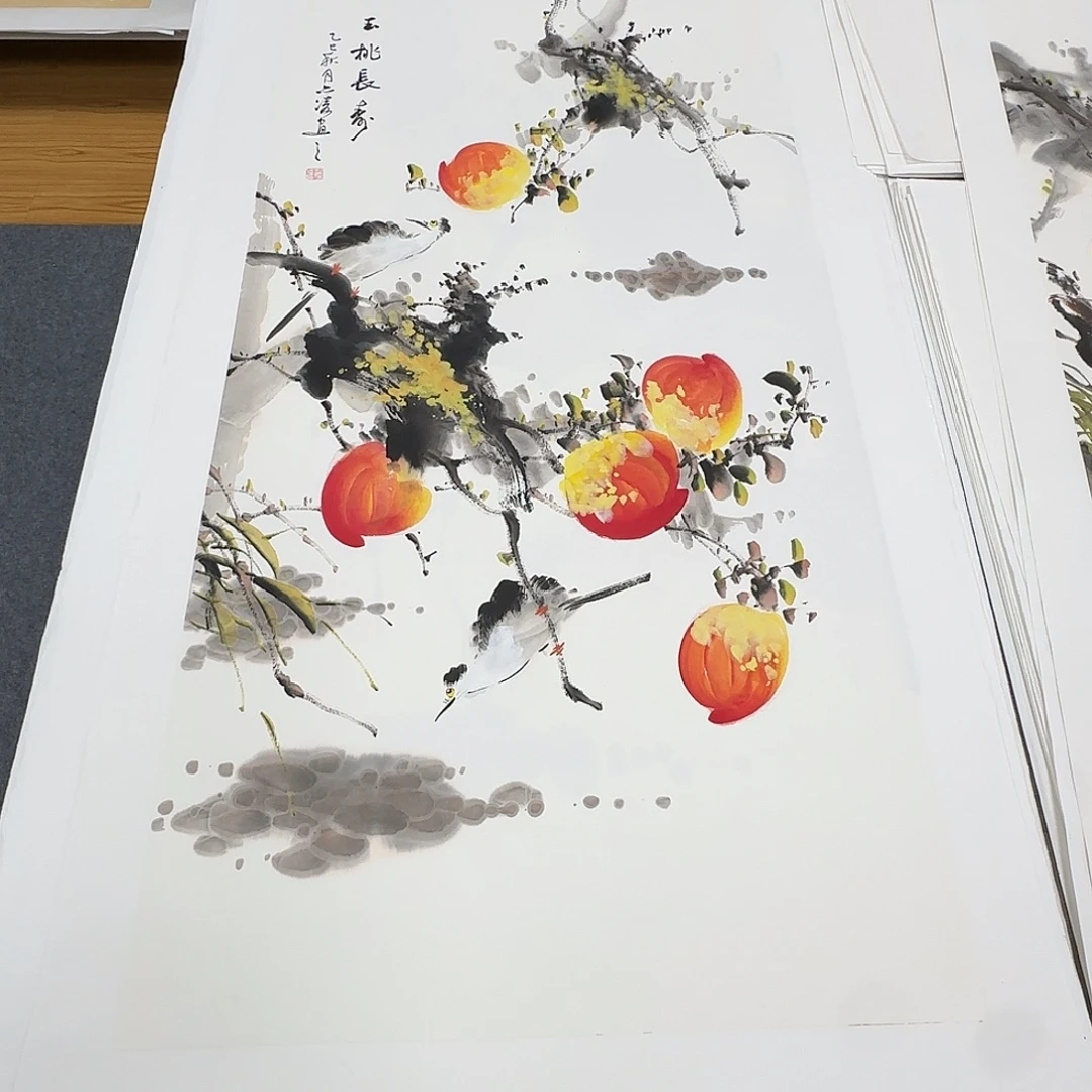 国画100*50纯手绘刘亦凌