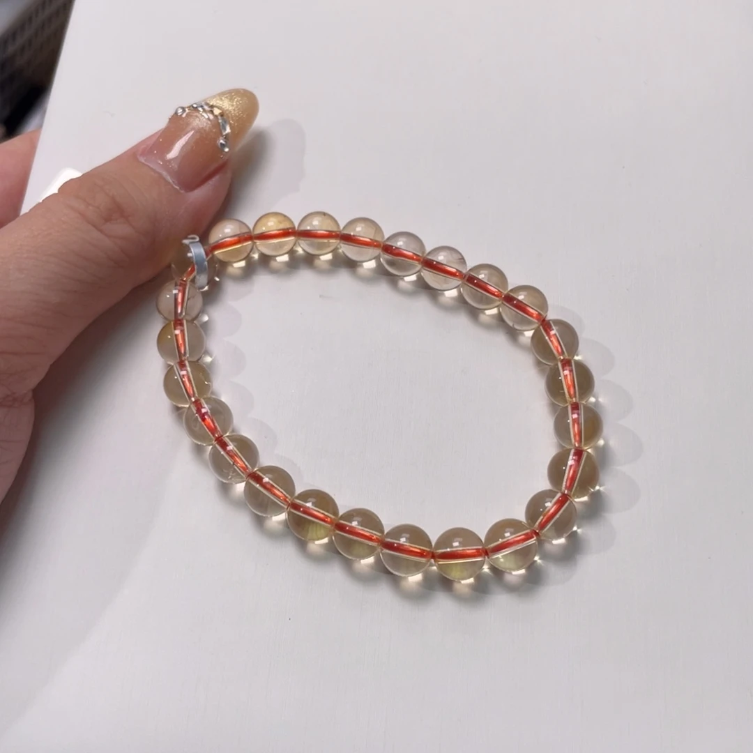 黄晶手链未镶嵌巴西黄水7m+