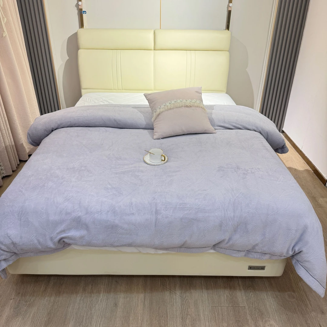 【秋冬暖款】保暖两用防静电防滑柔软浮雕绒毛毯被套