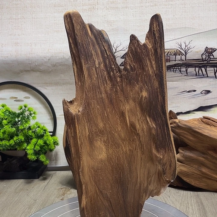 S***，木直播间木质摆件