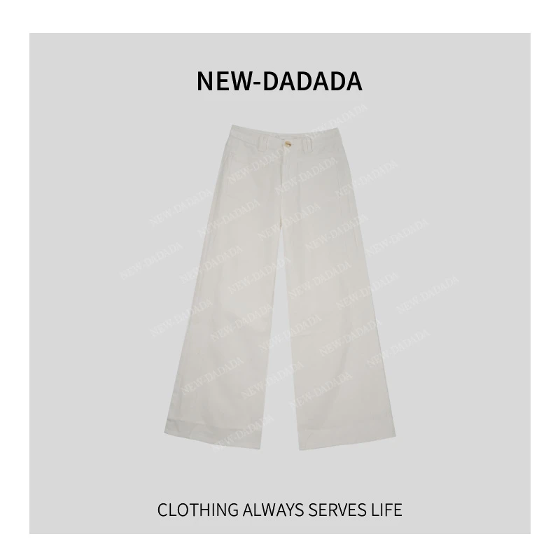 清清利达NEWDADADA【甜心露珠】时尚休闲高腰百搭设计感裤子SDK1639