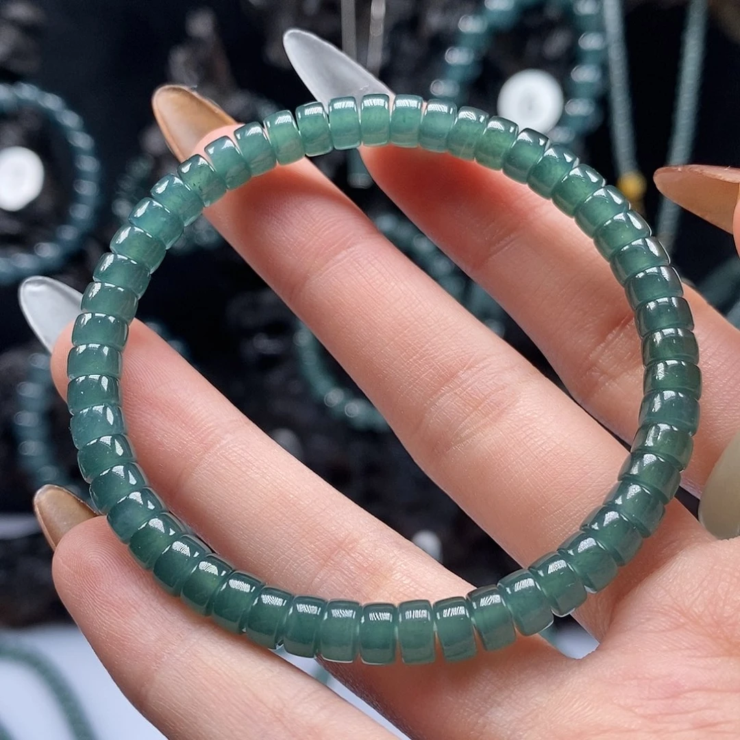 未镶嵌手链翡翠6mm药片手串