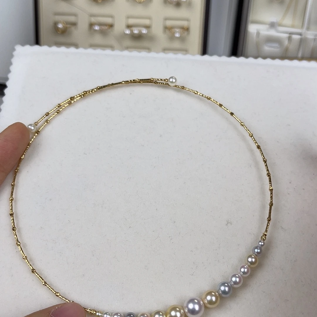 海水珍珠18K金镶嵌颈饰