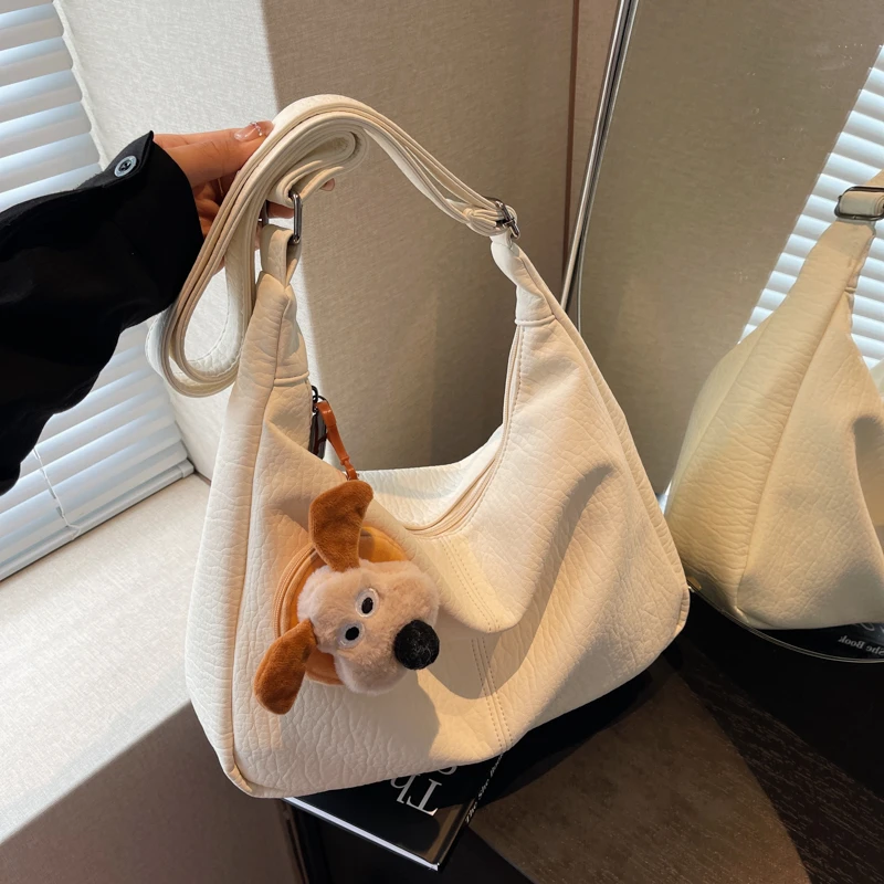 2025冬季新款休闲时尚百搭单肩斜挎大容量托特包通勤简约单肩包包