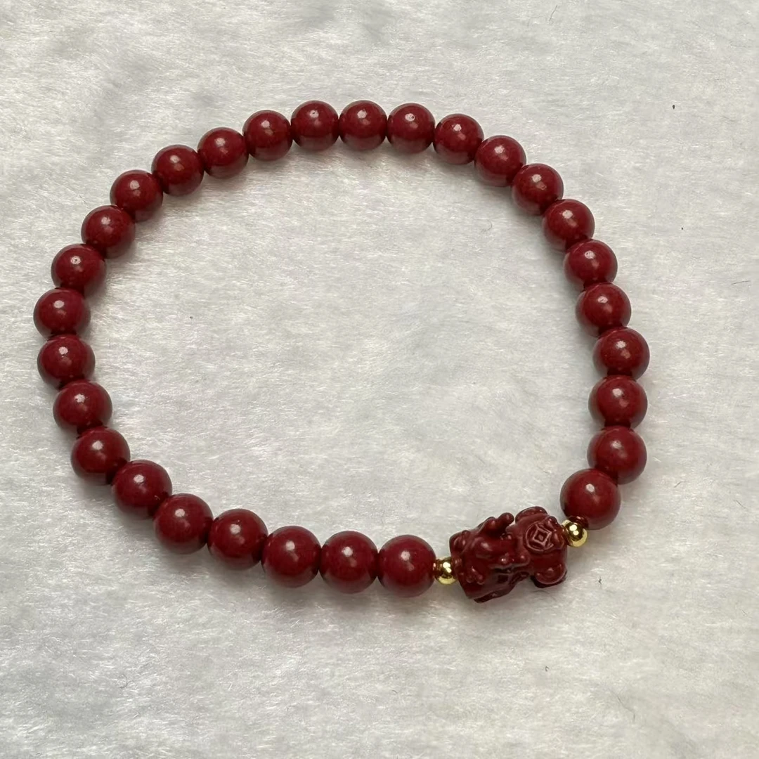 天然辰砂天然辰砂精美设计款手链*XJ035