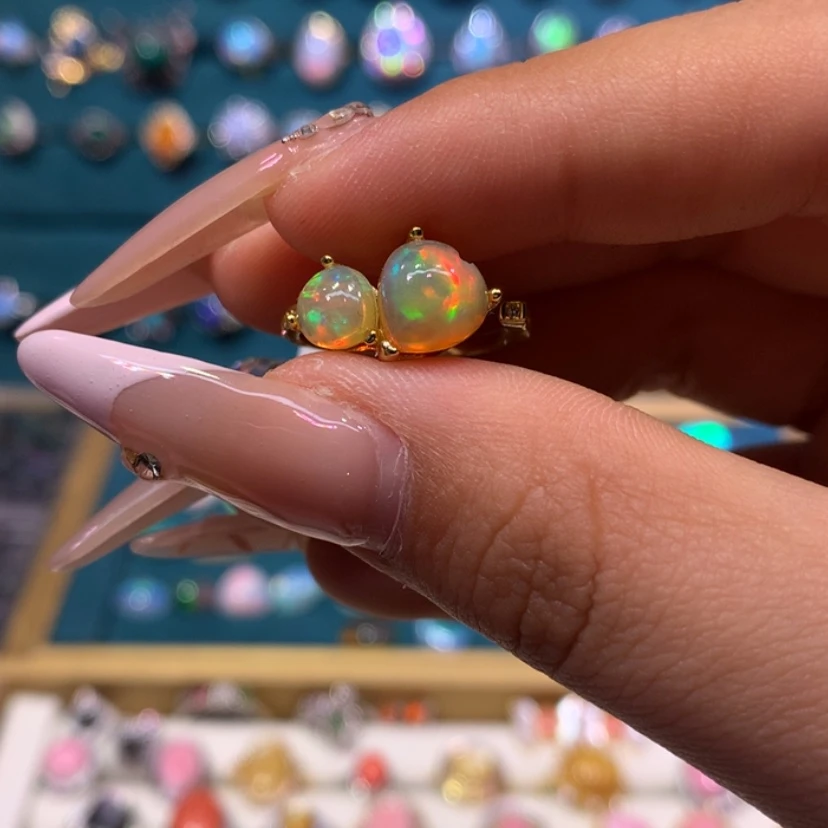 【闪购商品】欧泊银S925镶嵌戒指款式