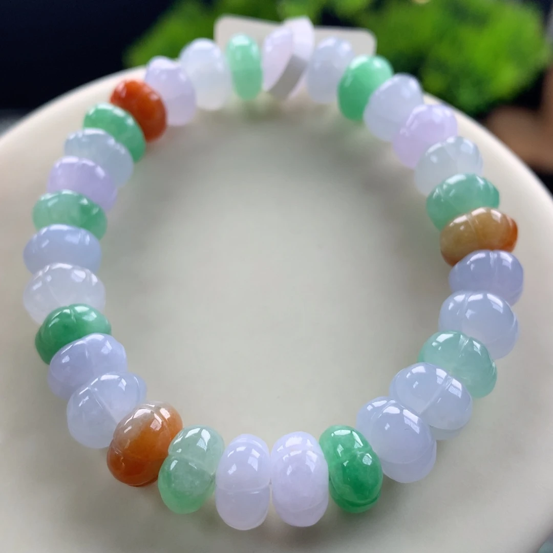 翡翠未镶嵌手链68号卡9.6