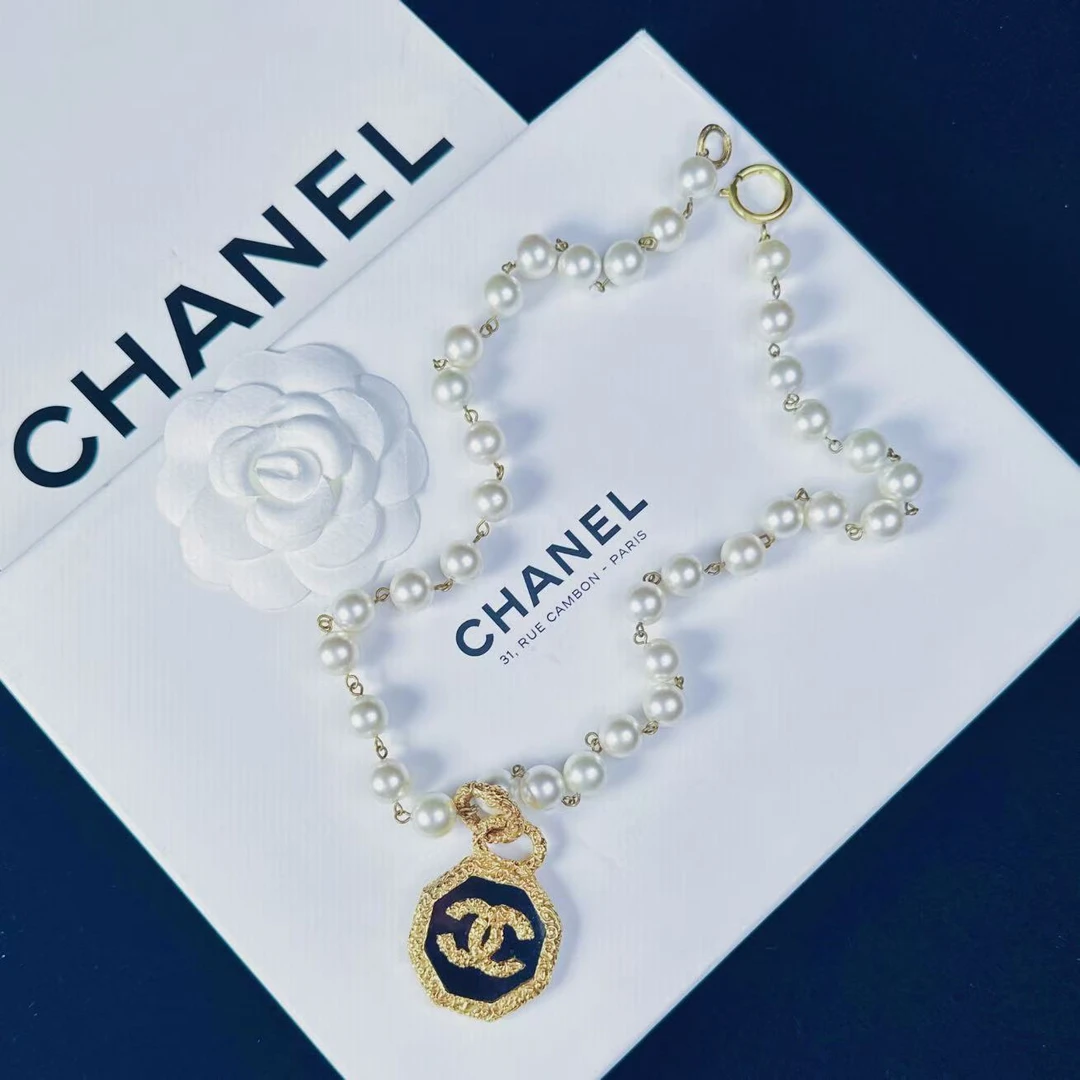 95新 Chanel/香奈儿 柚礼中古/香奈儿八角熔岩珍珠项链LZ505294
