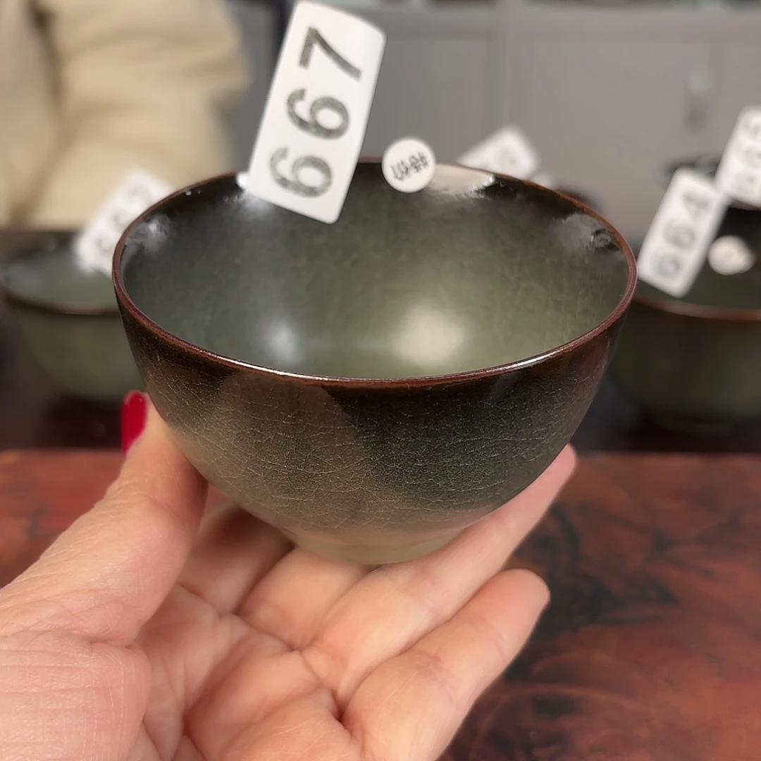 龙泉云间青瓷小米茶器