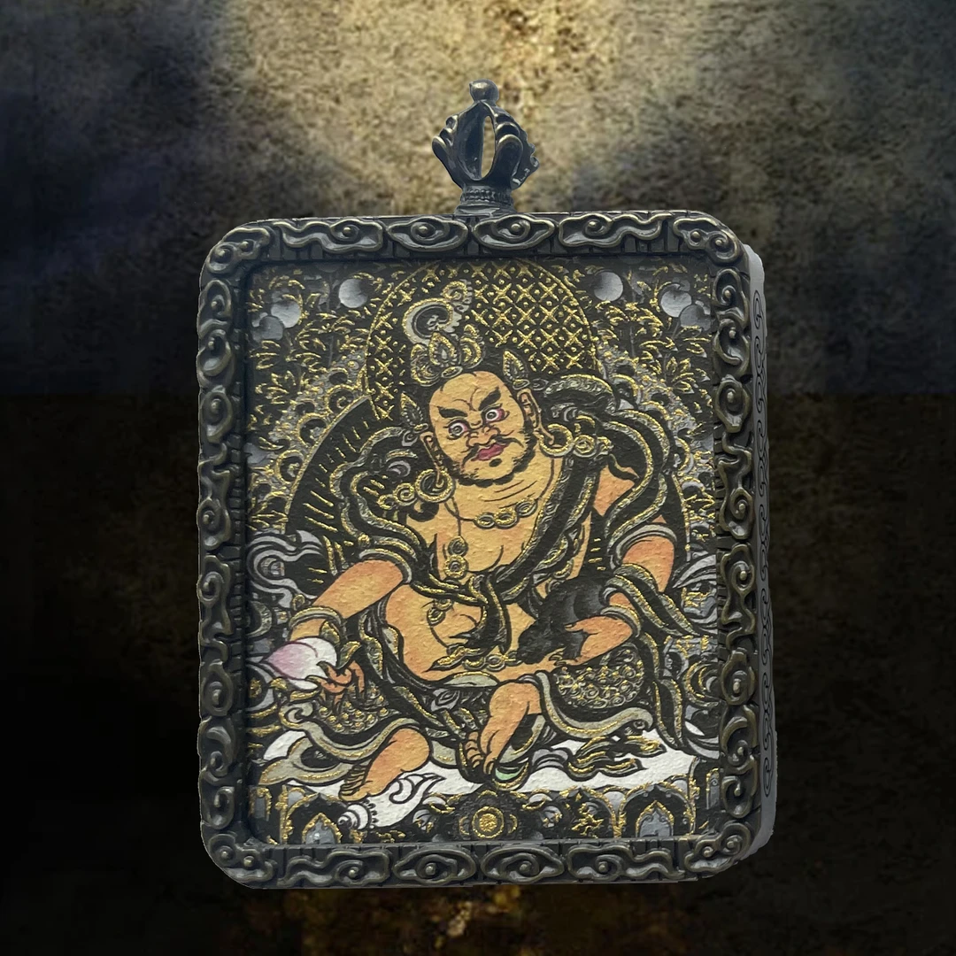 09-B 黄财神 【正财/福报/积累财富/】招财项链 唐卡吊坠