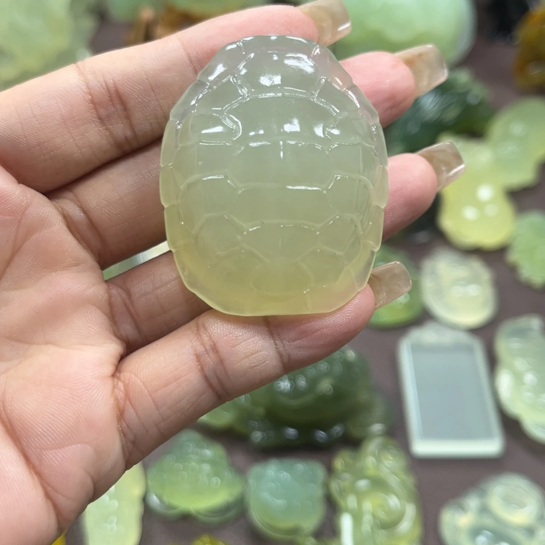 A***行未镶嵌蛇纹石玉手把件手把件