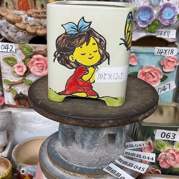紫砂花盆粗陶材质多肉花盆