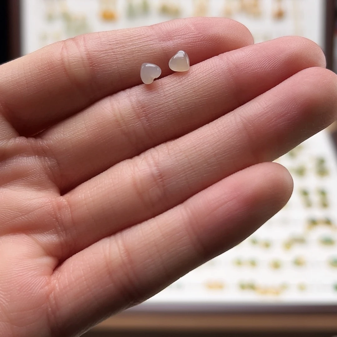 银S925镶嵌和田玉耳饰