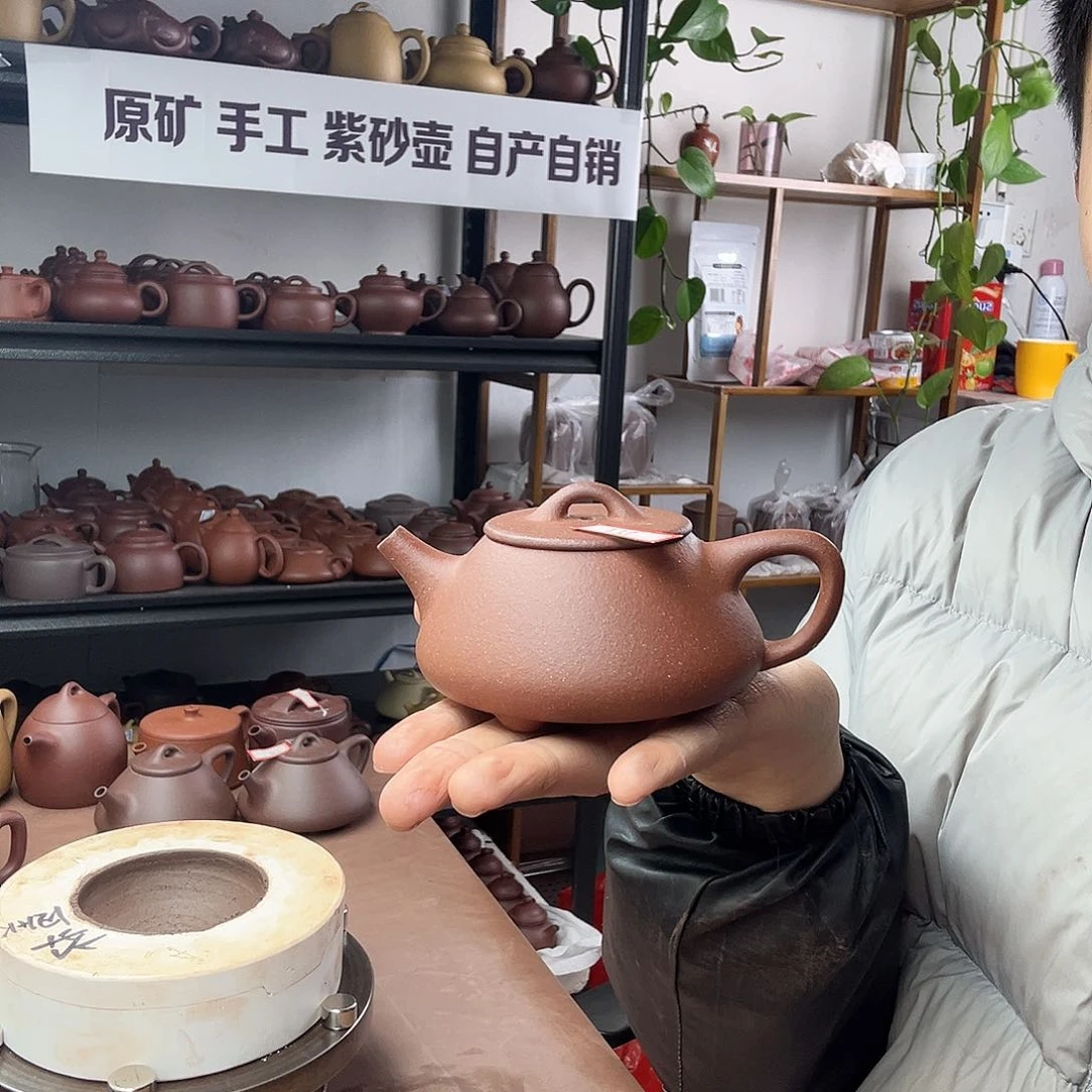 紫砂茶壶平盖石瓢