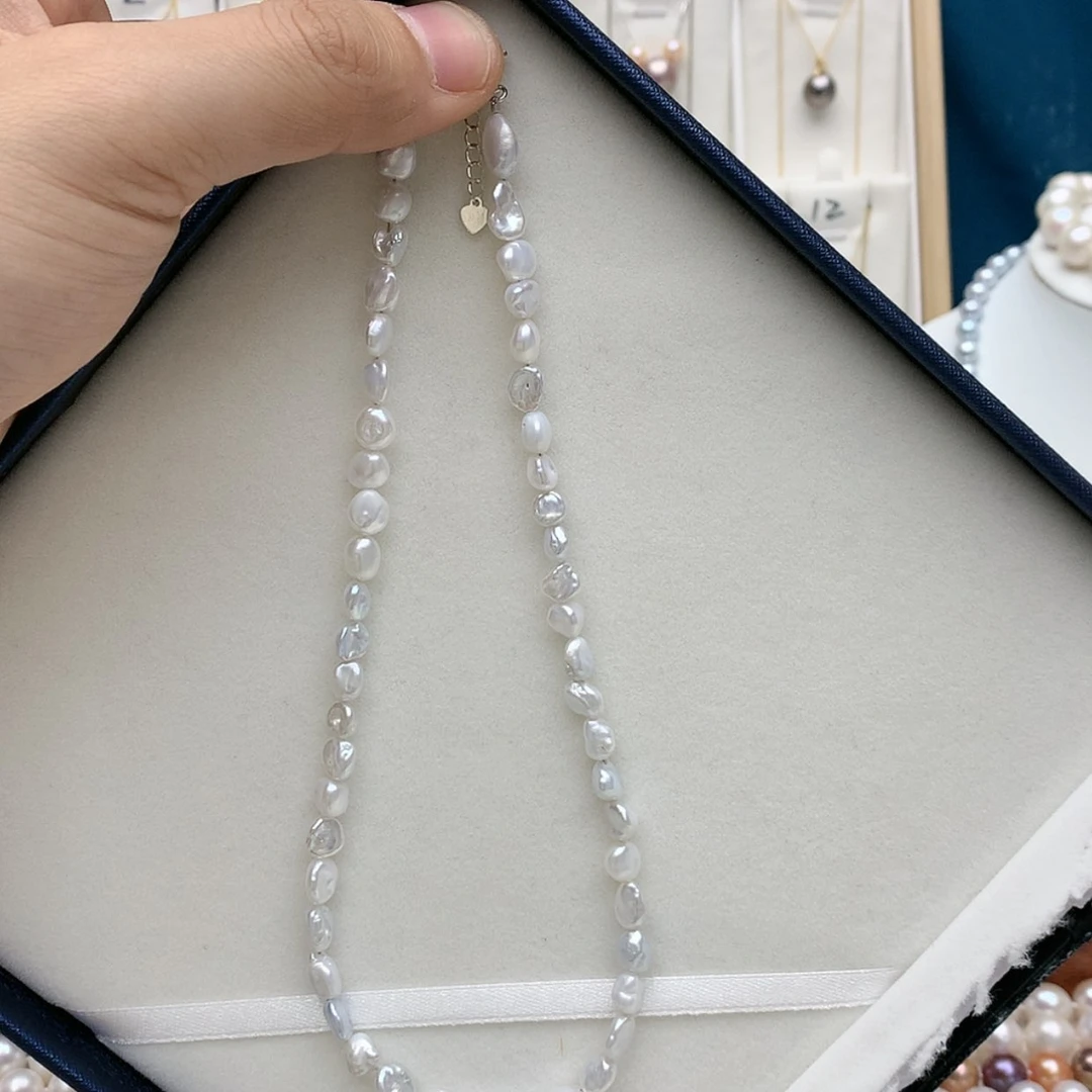 【闪购商品】淡水珍珠颈饰银S925镶嵌