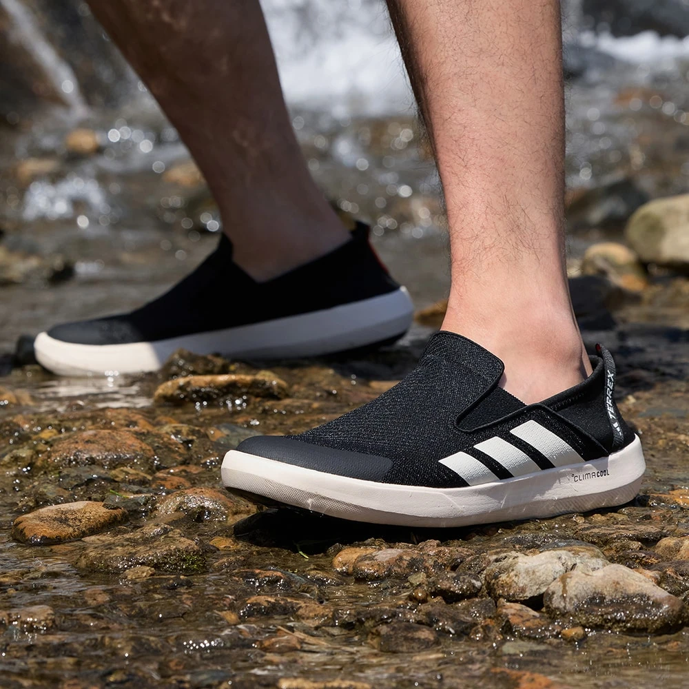 adidas/阿迪达斯夏季户外排水防滑耐磨一脚蹬登山运动鞋JI3502