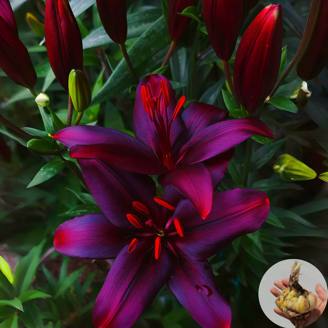 【黑魔术百合】不对包赔进口百合花种球易活四季花卉盆栽香水百合花