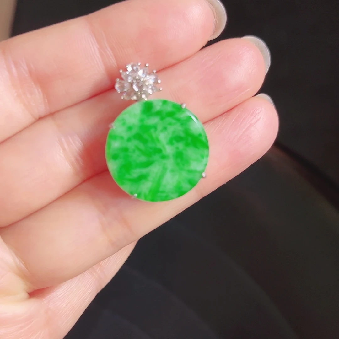 翡翠银S925镶嵌颈饰