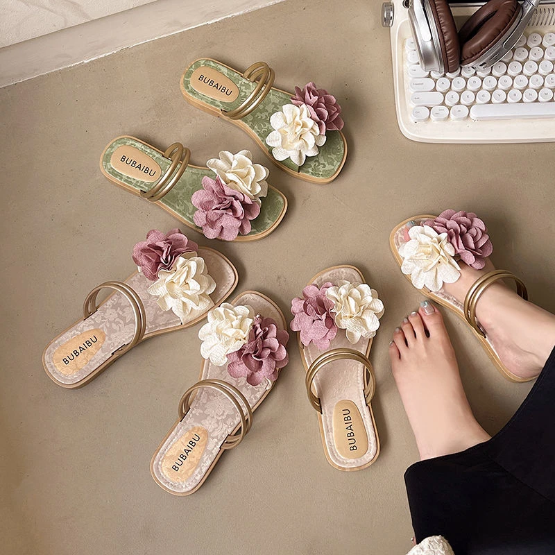 2025夏季新款潮流时尚舒适耐磨一字拖鞋外穿居家轻便百搭拖鞋