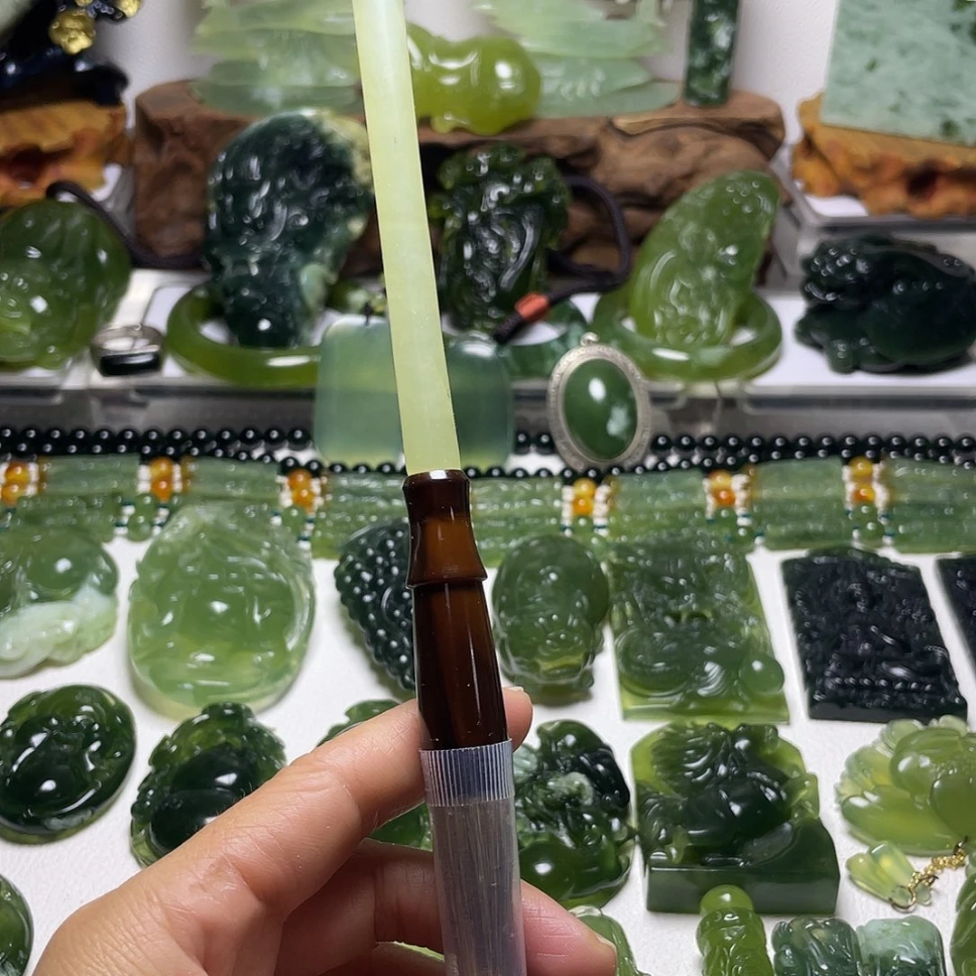蛇纹石玉未镶嵌手把