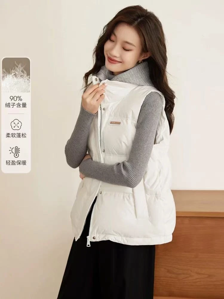 【影姐宠粉】时尚假两件拼接卫衣羽绒服保暖连帽马甲女A138