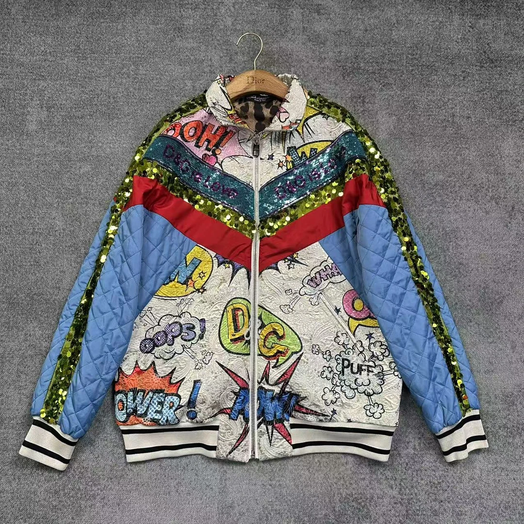 99新  DG/秀款亮片涂鸦夹克/38码