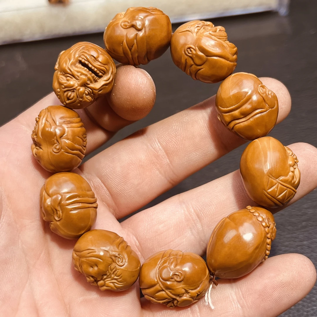 1.8 山鬼恶僧2代 恶僧佛爷手串梅林铁核橄榄核手串纯手工橄榄核雕