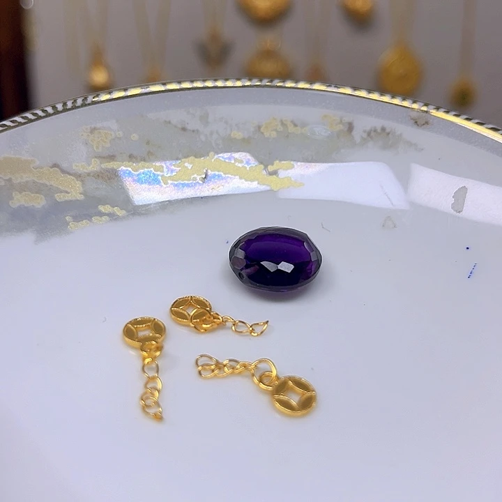 紫晶颈饰银S925镶嵌紫晶925镶嵌76