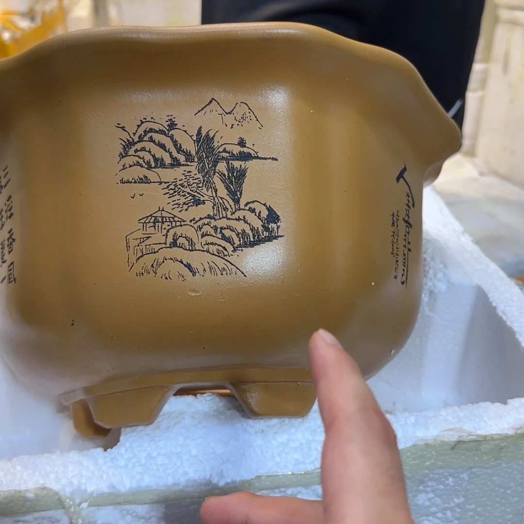 紫砂花盆口径27高度15