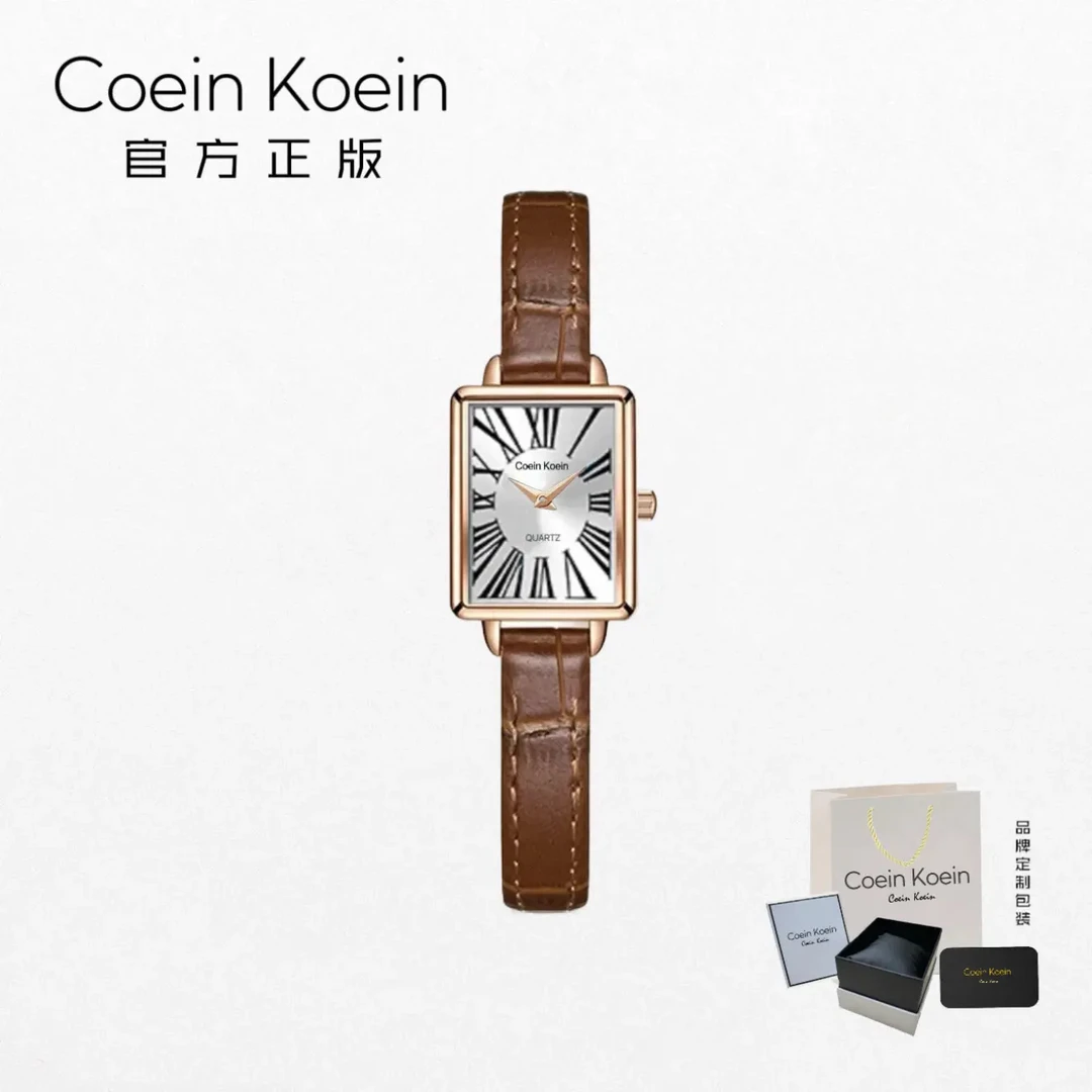 Coein Koein【官方正版】CK6088罗马魅力复古简约款拉丝女士手腕表