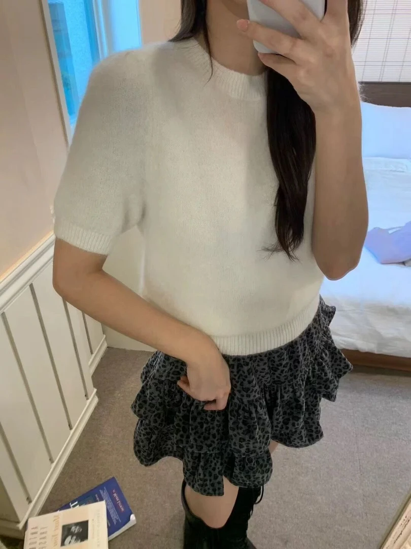 韩国东大门正品代购mimme新款圆领短袖休闲显瘦 不支持7t