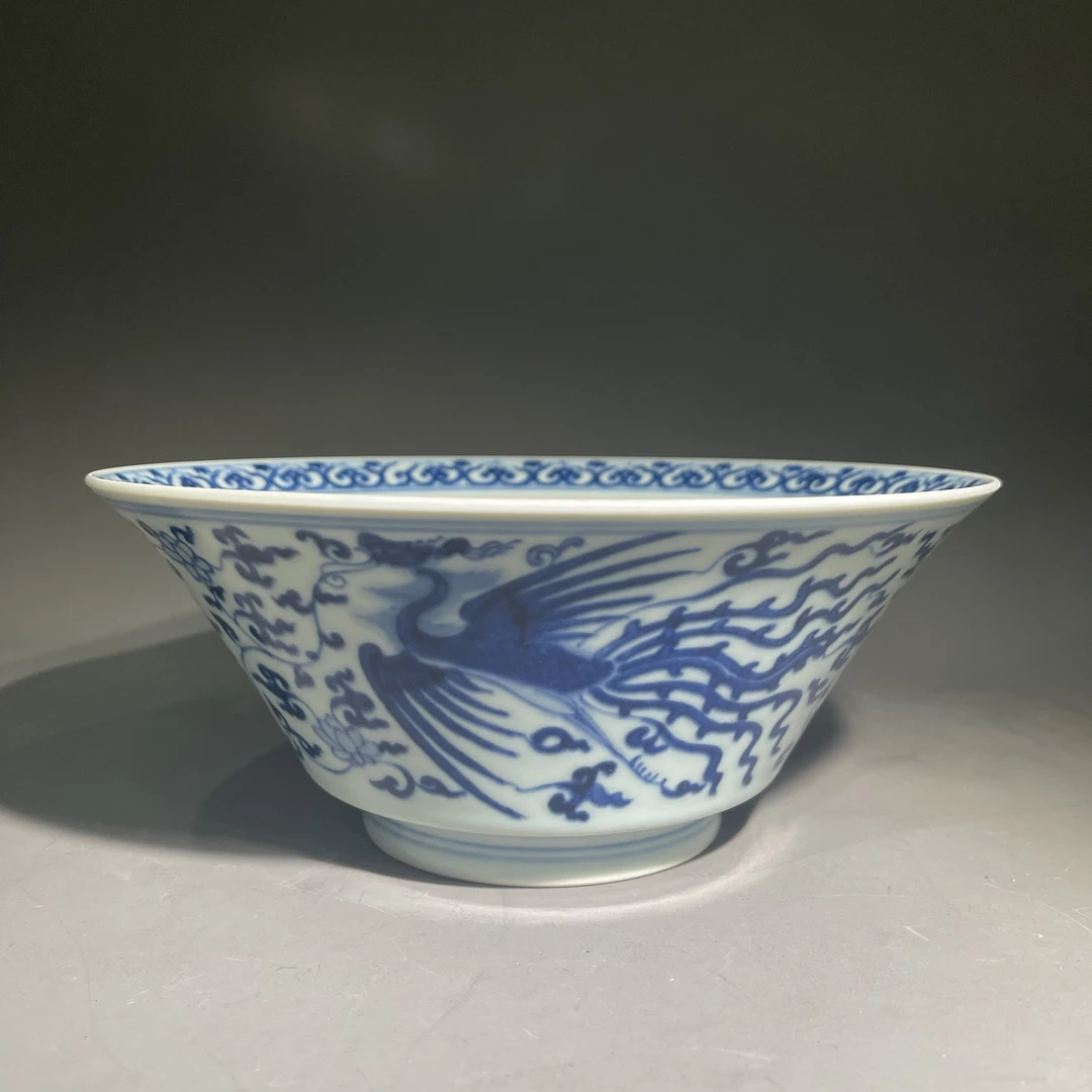 HZ98994青花凤穿花纹大碗/朵云轩