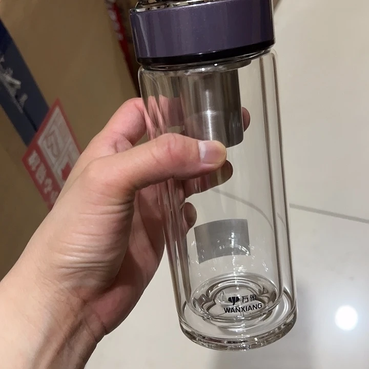 V277-70-340ml  紫  杯套 玻璃杯