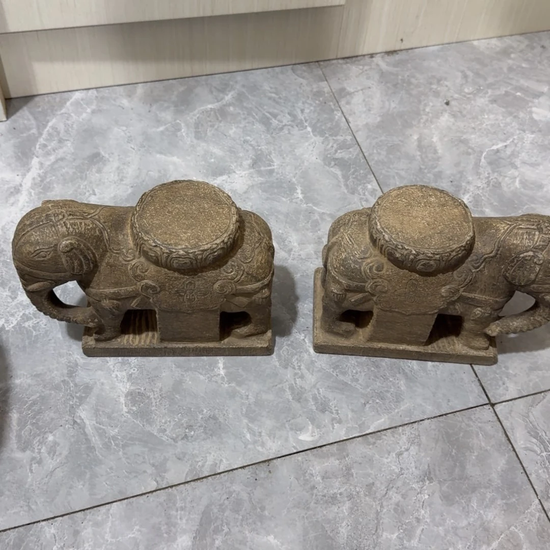 过***客文房摆件 石雕大象