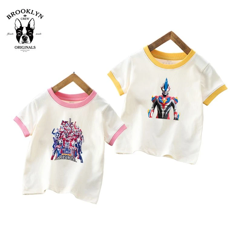 奥特曼男童短袖t恤2025新款夏季纯棉儿童衣服男孩夏装大童装半袖