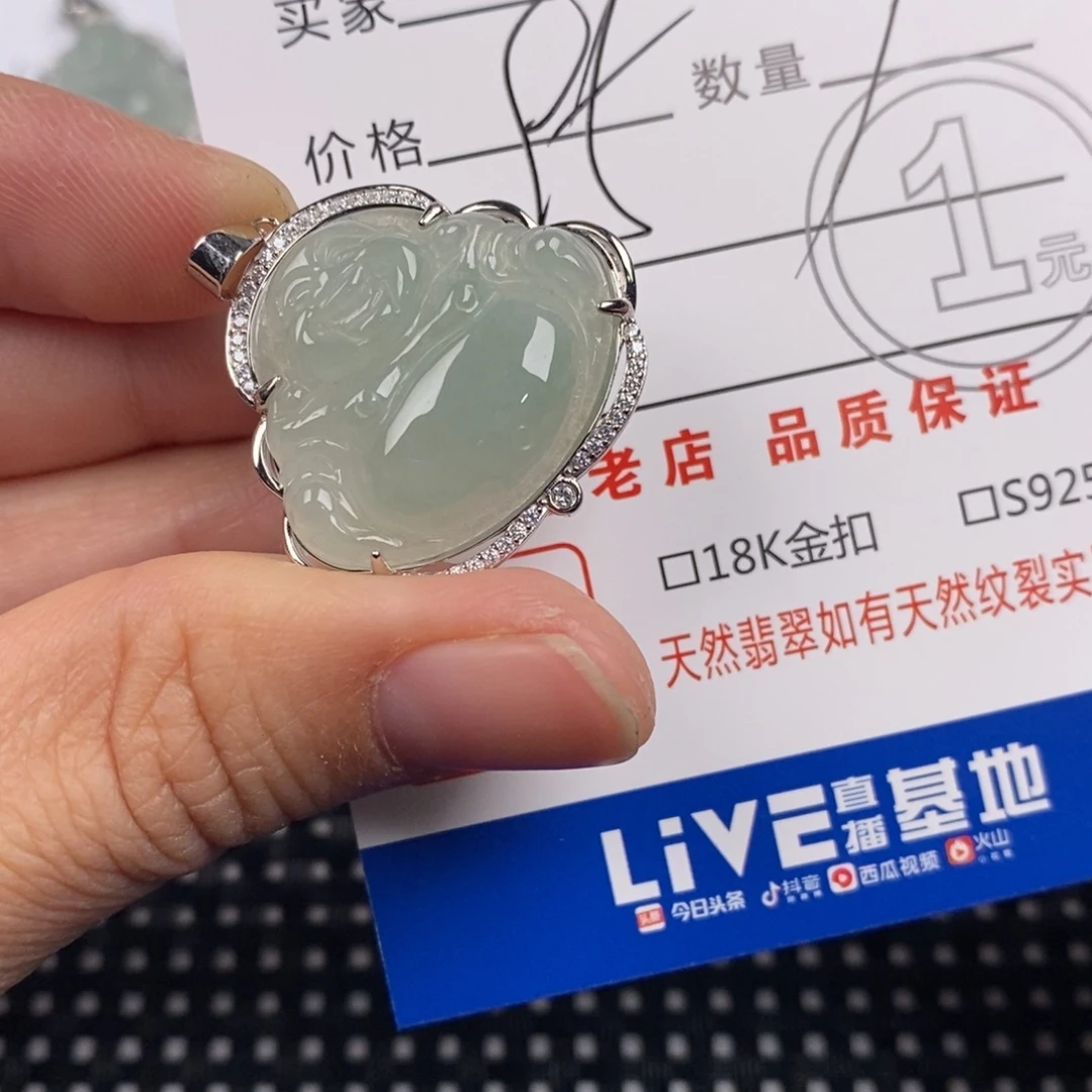 翡翠银S925镶嵌颈饰