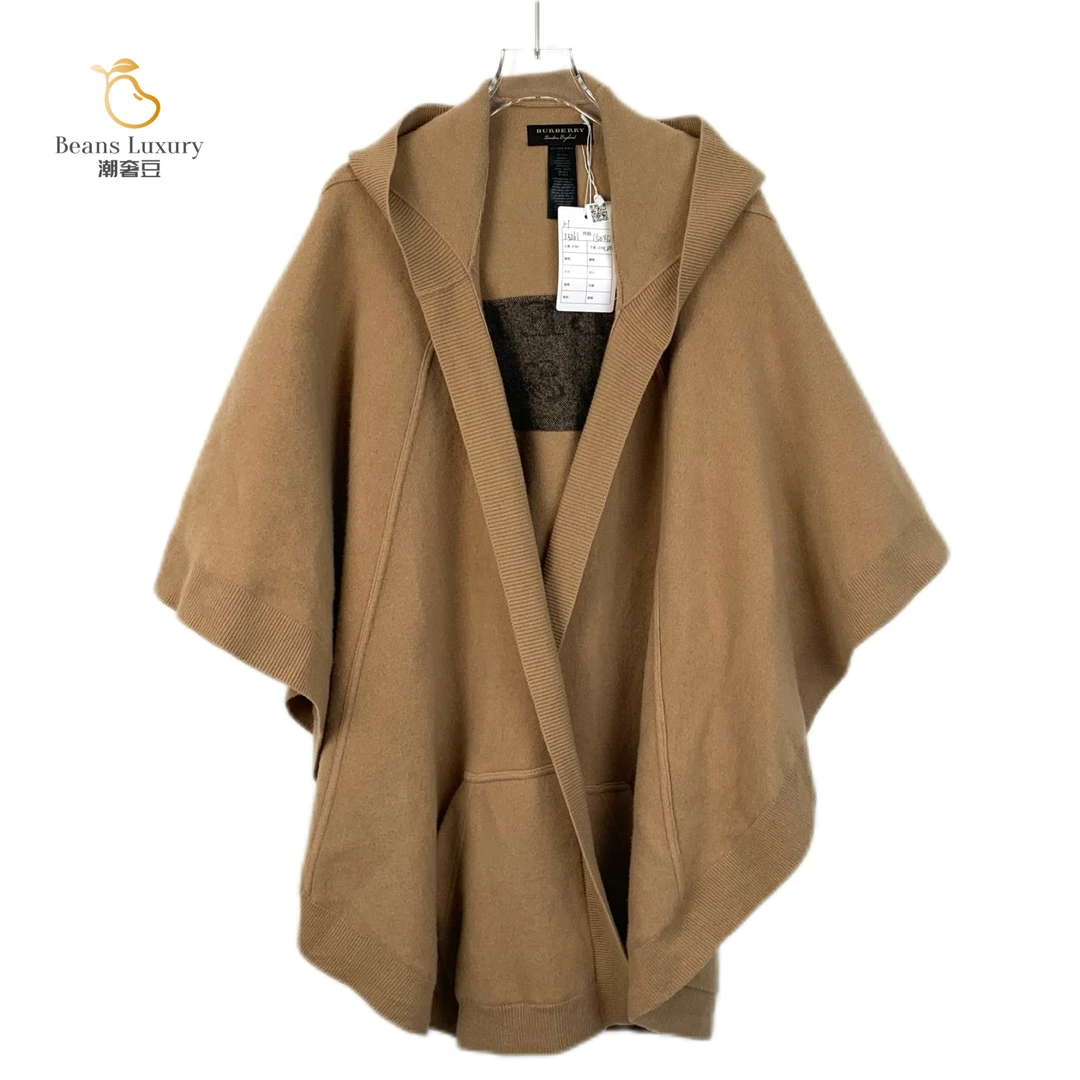 99新 BURBERRY/博柏利 潮奢豆 严选/字母羊毛连帽斗篷外套/H13261