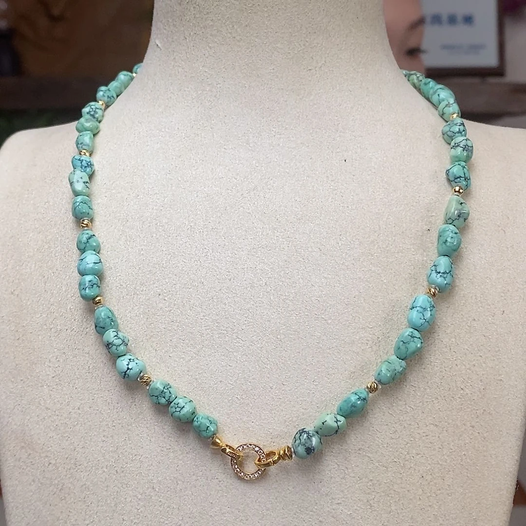 18K金镶嵌绿松石珠宝奇石