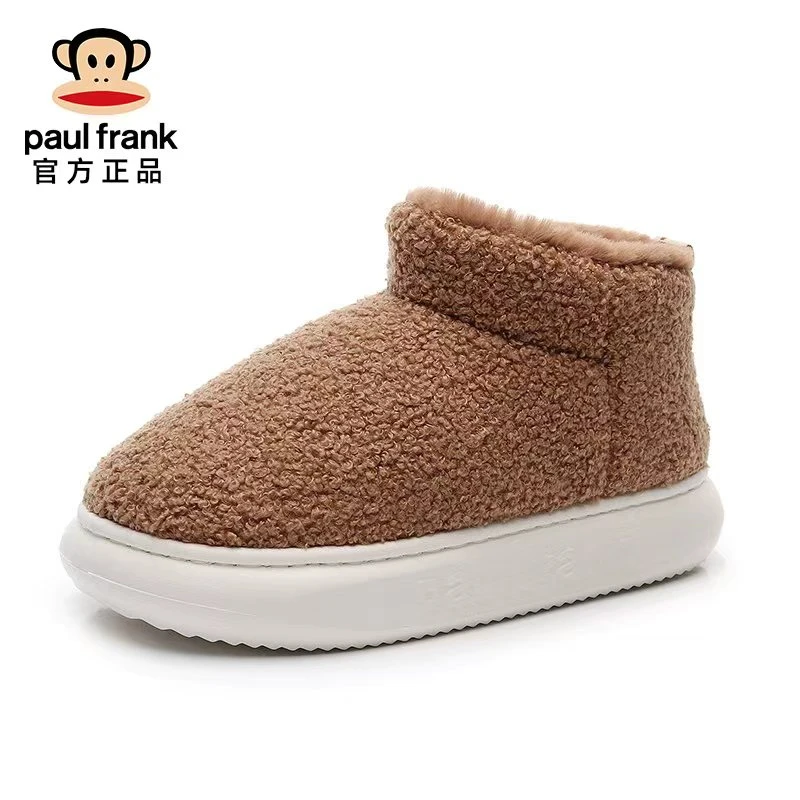 正品大嘴猴雪地靴冬季外穿防风加绒加厚保暖防滑情侣厚底毛绒棉鞋