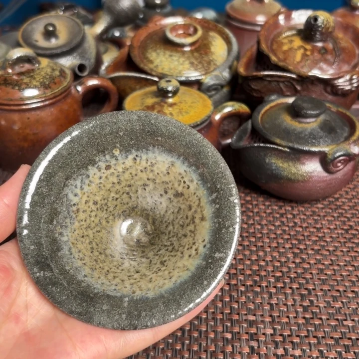 茶杯紫砂斗笠杯冷色