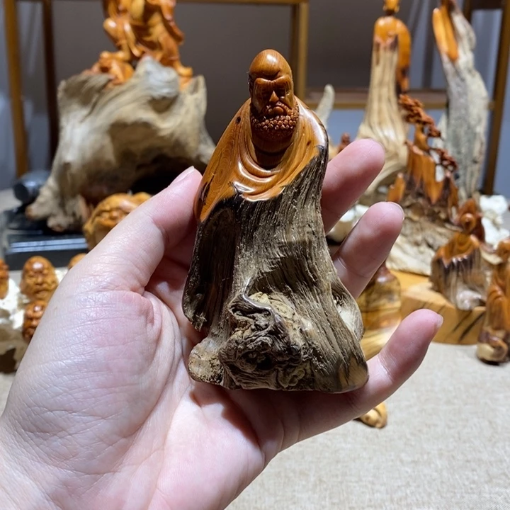 柏木(崖柏)原皮黑油达摩