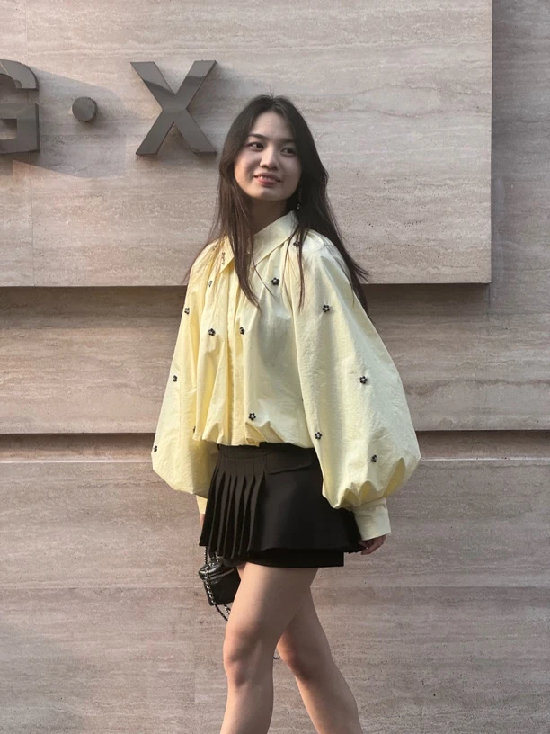 姜穹jiangqiong25春钉珠衬衣