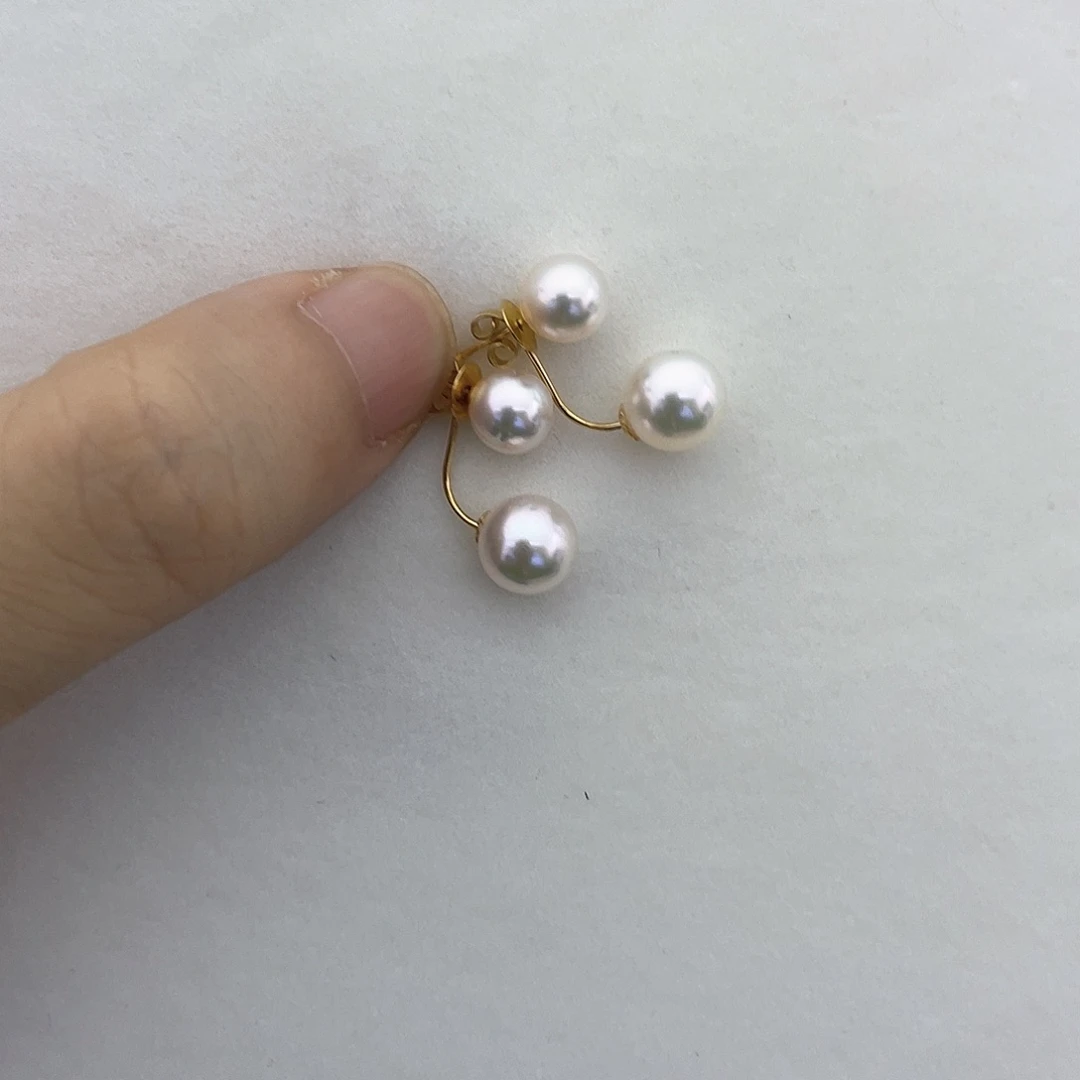 海水珍珠耳饰18K金镶嵌