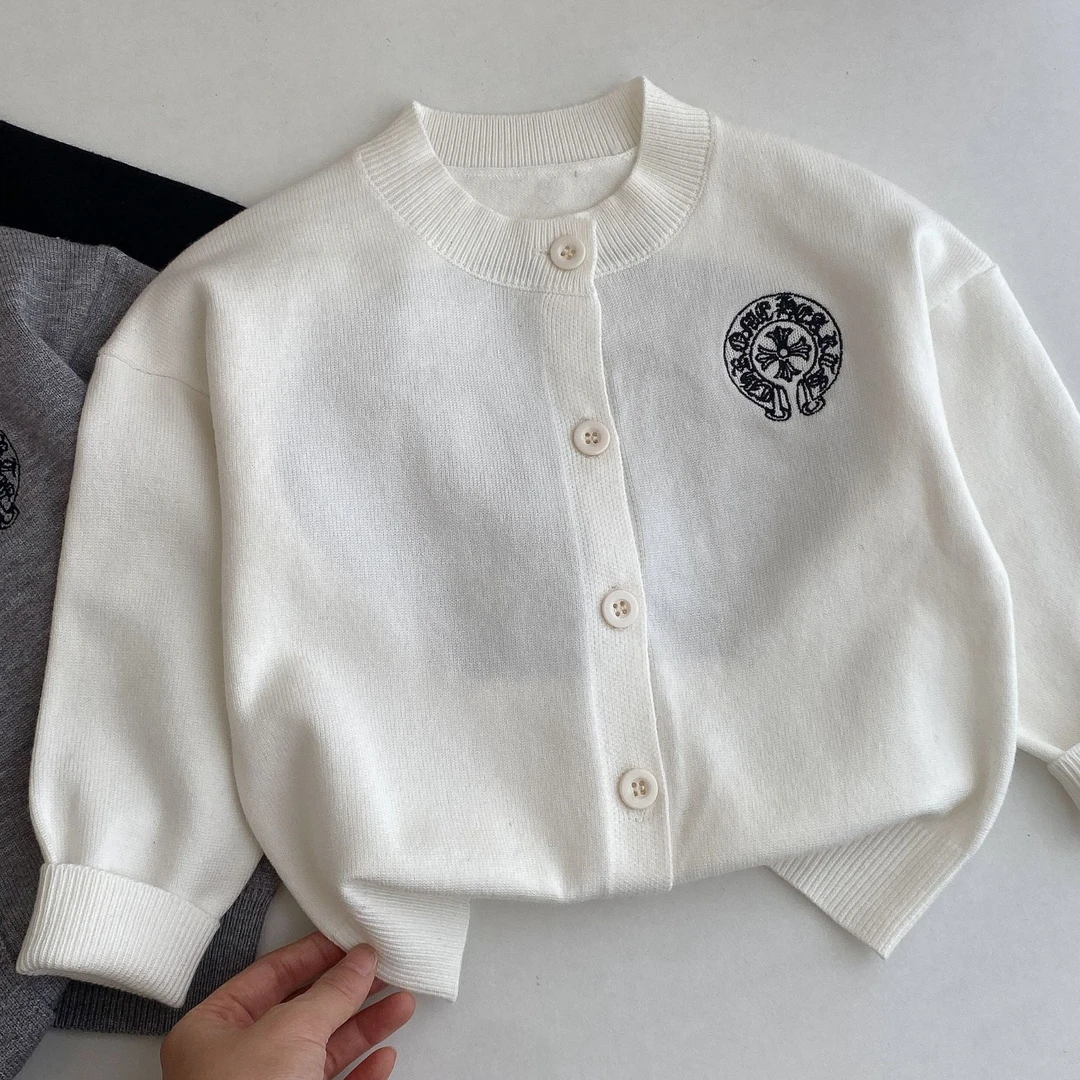 大金定制新款【男女宝都能】穿克L潮牌白色棉织纱线巨柔软开衫外套