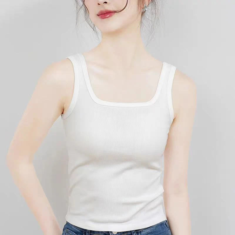 896方领吊带背心