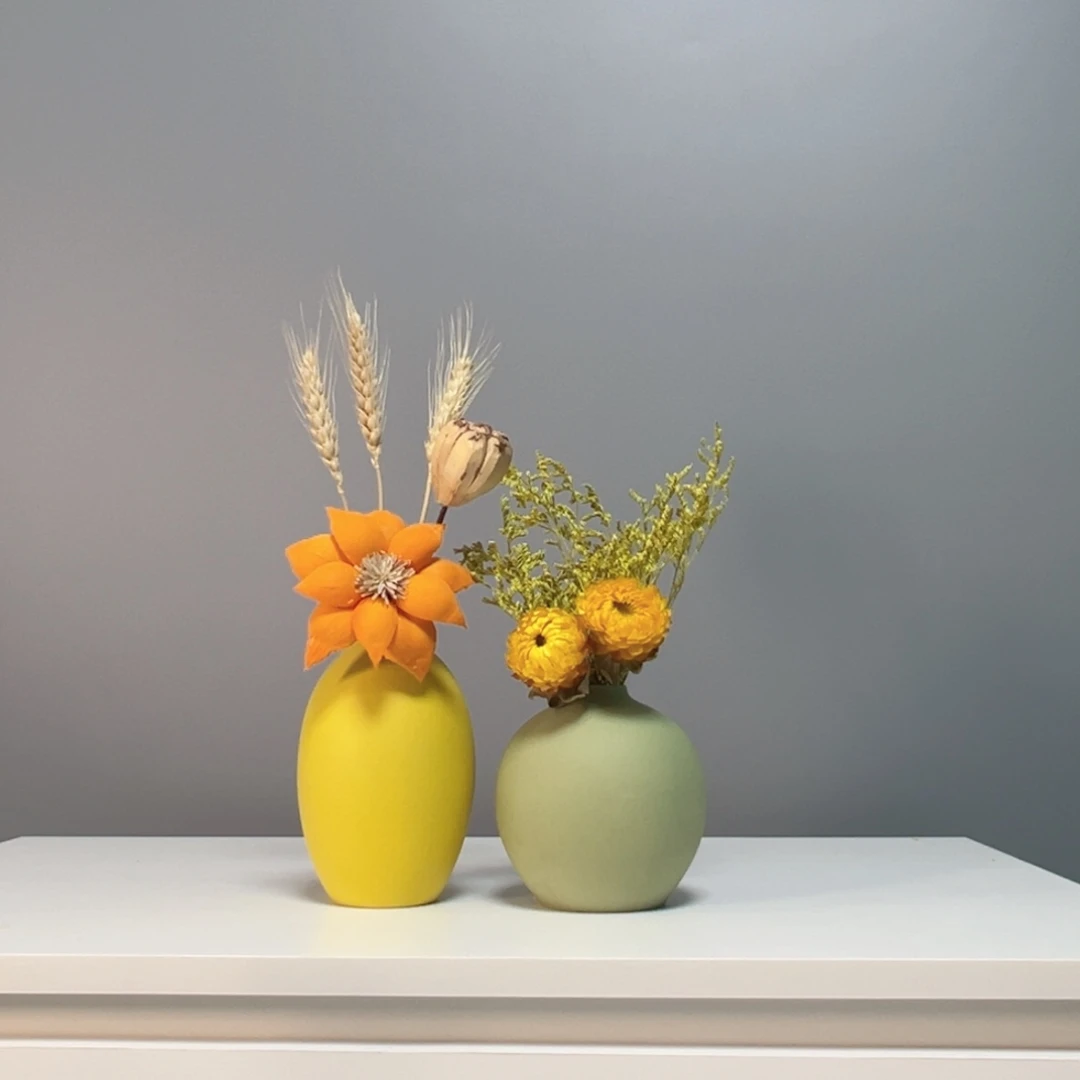 陶瓷花瓶景德镇手作陶瓷花瓶摆件无孔