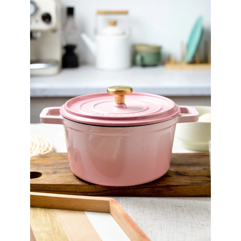 铸铁珐琅锅搪瓷煮炖锅家用铸铁锅砂锅炖锅炖肉锅电磁炉煲汤熬汤锅